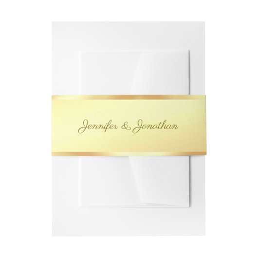 Handgeschreven Manuscript Moderne Naam Tekst Gold  Uitnodigingen Wikkel (Voorkant Voorbeeld)