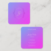 Handgeschreven Manuscript Moderne Sjabloon Elite D Vierkante Visitekaartje (Voorkant / Achterkant)