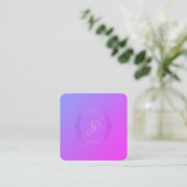 Handgeschreven Manuscript Moderne Sjabloon Elite D Vierkante Visitekaartje (Staand voorkant)