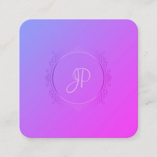 Handgeschreven Manuscript Moderne Sjabloon Elite D Vierkante Visitekaartje (Voorkant)