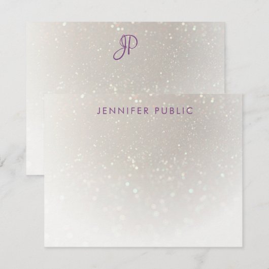 Handgeschreven Manuscript Monogrammed de Sjabloon  (Voorkant / Achterkant)