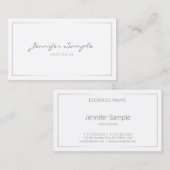 Handgeschreven Manuscript Professionele Moderne Le Visitekaartje (Voorkant / Achterkant)