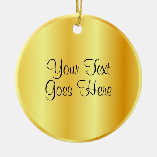 Handgeschreven Manuscript Sjabloon Gold Kijk Trend Keramisch Ornament (Voorkant)