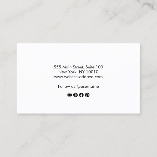 Handgeschreven Manuscript van de Handtekening Zwar Visitekaartje (Achterkant)