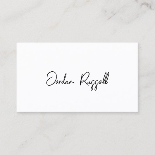 Handgeschreven Manuscript van de Handtekening Zwar Visitekaartje (Voorkant)