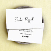 Handgeschreven Manuscript van de Handtekening Zwar Visitekaartje