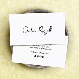 Handgeschreven Manuscript van de Handtekening Zwar Visitekaartje