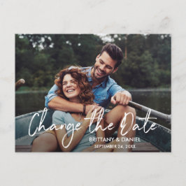 Handgeschreven Manuscript verander de Datum Nieuwe Briefkaart