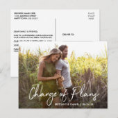 Handgeschreven Manuscript Verandering van de Foto  Briefkaart (Voorkant / Achterkant)