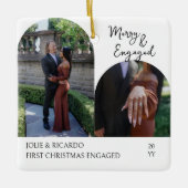 Handgeschreven Merry and Engaged Arch Photo Keramisch Ornament (Voorkant)