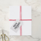 Handgeschreven Merry Christmas Black Kraft Gift La Cadeaulabel (Met Touw)