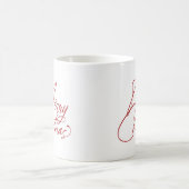 Handgeschreven Merry Christmas script ontwerp Koffiemok (Center)