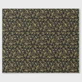 Handgeschreven Merry Kerstmis Glow-tekst en sterre Cadeaupapier (Vlak)