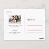 Handgeschreven Merry Peace Joy Love Hope Red Foto Briefkaart (Achterkant)