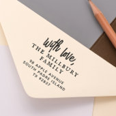 Handgeschreven met naam van liefdesfamilie Retoura Rubberstempel