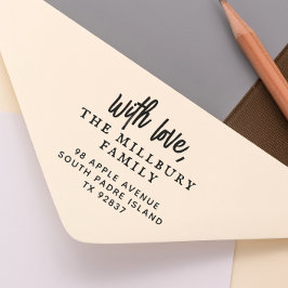 Handgeschreven met naam van liefdesfamilie Retoura Rubberstempel