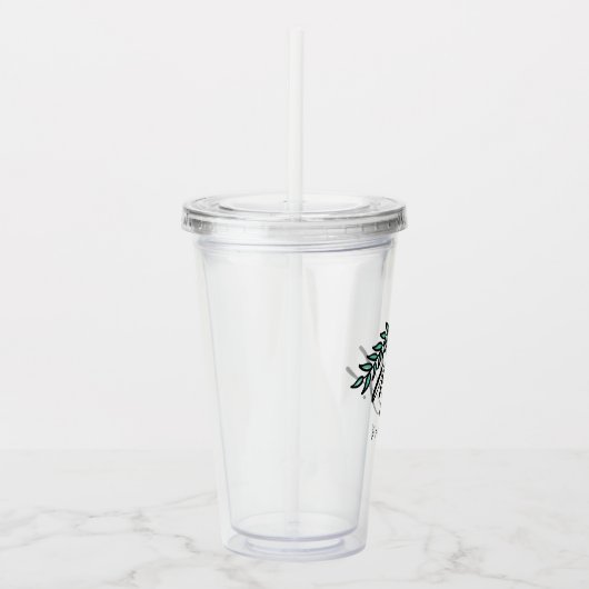 Handgeschreven mevrouw Jouw naam Acryl Drinkbeker (Rechts)