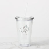 Handgeschreven mevrouw Jouw naam Acryl Drinkbeker (Achterkant)