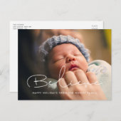 Handgeschreven minimalist Geloof Vakantiefoto Briefkaart (Voorkant / Achterkant)