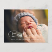 Handgeschreven minimalist Geloof Vakantiefoto Briefkaart (Voorkant)