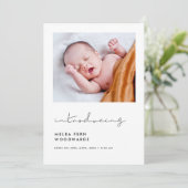 Handgeschreven minimalist Introductie van nieuwe b Aankondiging (Staand voorkant)