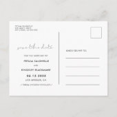 Handgeschreven minimalist Sla de datumfoto op Aankondigingskaart (Achterkant)