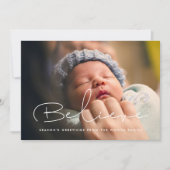 Handgeschreven minimalistisch geloven dat u een fo feestdagenkaart (Voorkant)