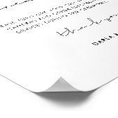 Handgeschreven minimalistisch niet-plugged bruilof poster (Hoek)