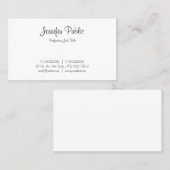 Handgeschreven minimalistisch script, feilbaar mod visitekaartje (Voorkant / Achterkant)