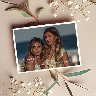 Handgeschreven minimalistische bruidsmeisje voorst kaart