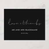 Handgeschreven minimalistische bruiloft bedankt briefkaart (Voorkant)