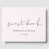 Handgeschreven minimalistische bruiloft gastenboek (Voorkant)