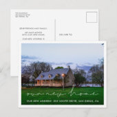 Handgeschreven minimalistische foto bewegende aank briefkaart (Voorkant / Achterkant)