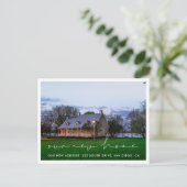 Handgeschreven minimalistische foto bewegende aank briefkaart (Staand voorkant)