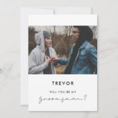 Handgeschreven minimalistische kaart voor het vrag (Voorkant)