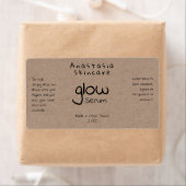 Handgeschreven minimalistische piekserumlabels etiket (Insitu)