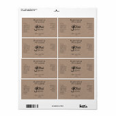 Handgeschreven minimalistische piekserumlabels etiket (Full Sheet)