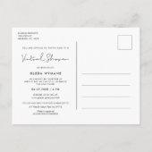 Handgeschreven minimalistische Virtual Baby shower Briefkaart (Achterkant)