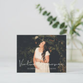 Handgeschreven minimalistische Virtual Baby shower Briefkaart (Staand voorkant)