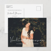 Handgeschreven minimalistische Virtual Baby shower Briefkaart (Voorkant / Achterkant)