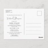 Handgeschreven minimalistische Virtual Baby shower Briefkaart (Achterkant)