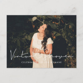 Handgeschreven minimalistische Virtual Baby shower Briefkaart