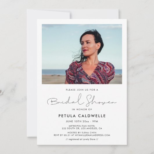 Handgeschreven minimalistische vrijgezellenfeest f kaart (Voorkant)