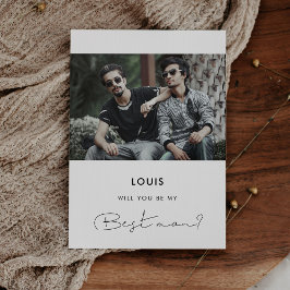 Handgeschreven minimalistische Wil je mijn getuige Kaart