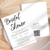 Handgeschreven modern minimalistisch QRCode-Vrijge Kaart