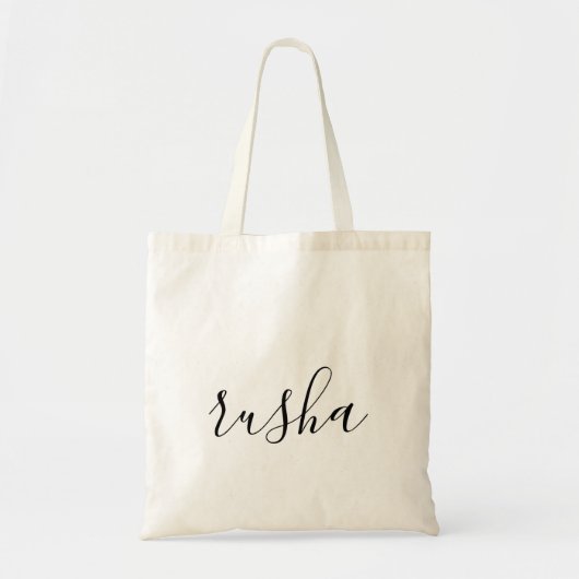 Handgeschreven Modern Monogramnaam Tote Bag (Voorkant)