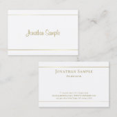 Handgeschreven modern, professioneel design Gold-s Visitekaartje (Voorkant / Achterkant)