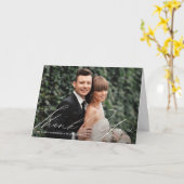 handgeschreven modern script bedankt je kaart (Gele Bloem)