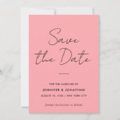 Handgeschreven Modern Sjabloon Eenvoudig Blush Roz (Voorkant)