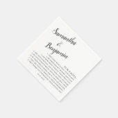 Handgeschreven Modern Zwart & Wit Leuke Feiten Tro Servet (Hoek)